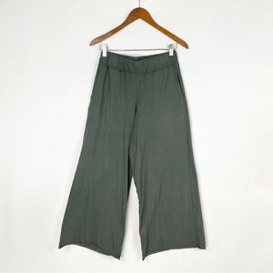 Gaia Conceptions Mimosa Pant Pockets Straight Leg High Rise Size Large Olive